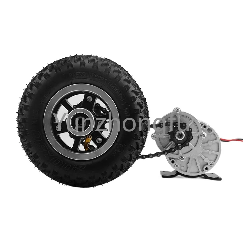 350W Dual Drive Electric Cart Conversion Kit Easy Carry 200kg 8 Inch Wheel Set for DIY Electrical Pull Barrow Trolley Capacity