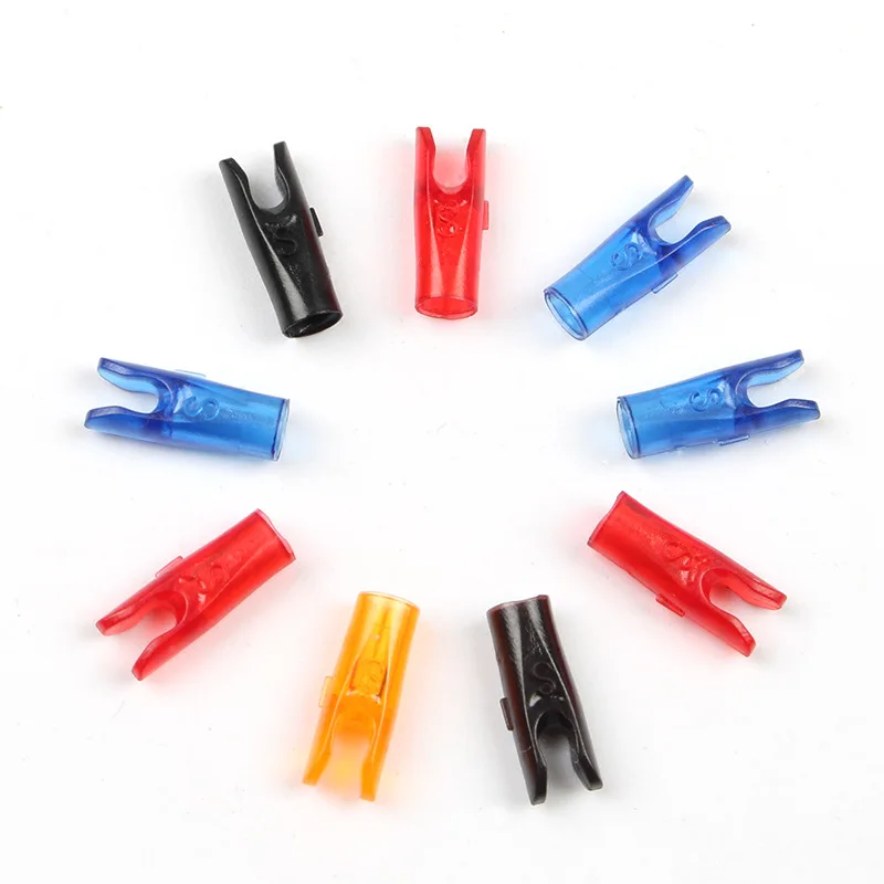 24pcs/lot  Plastic Arrow Nock size L+ Aluminum Nock Pin for Archery ID4.2mm/6.2mm Carbon Fiberglass Arrow Accessories