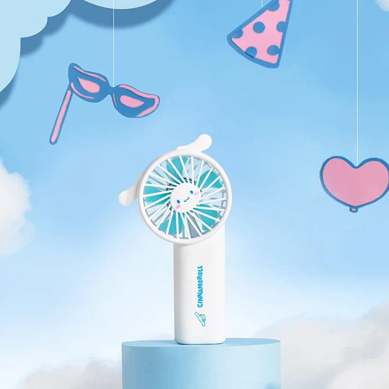 

MINISO Sanrio Series Melody Kuromi Yuki Dog Handheld Mini Fan Genuine spot home usb rechargeable handheld fan Cute and small