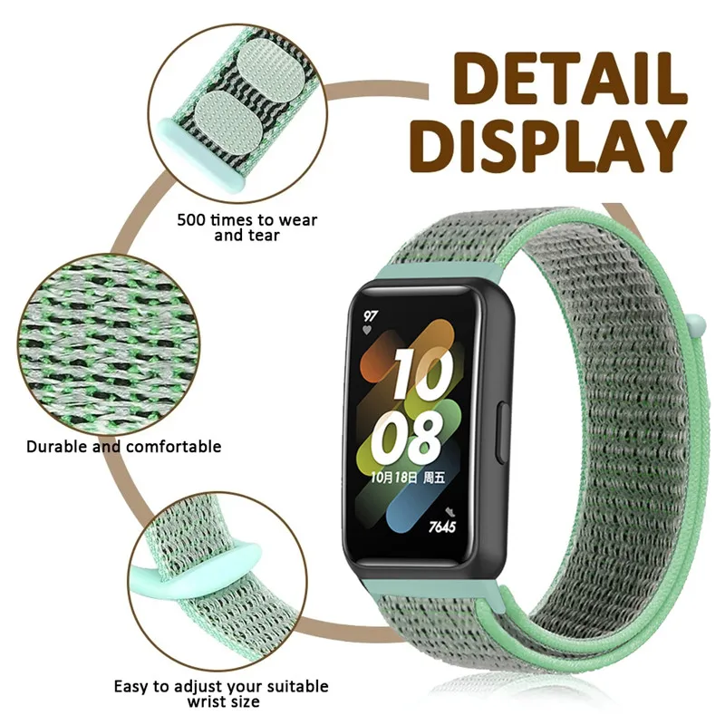 Correa de nailon para Huawei band 7, accesorios de repuesto para reloj inteligente, pulsera deportiva