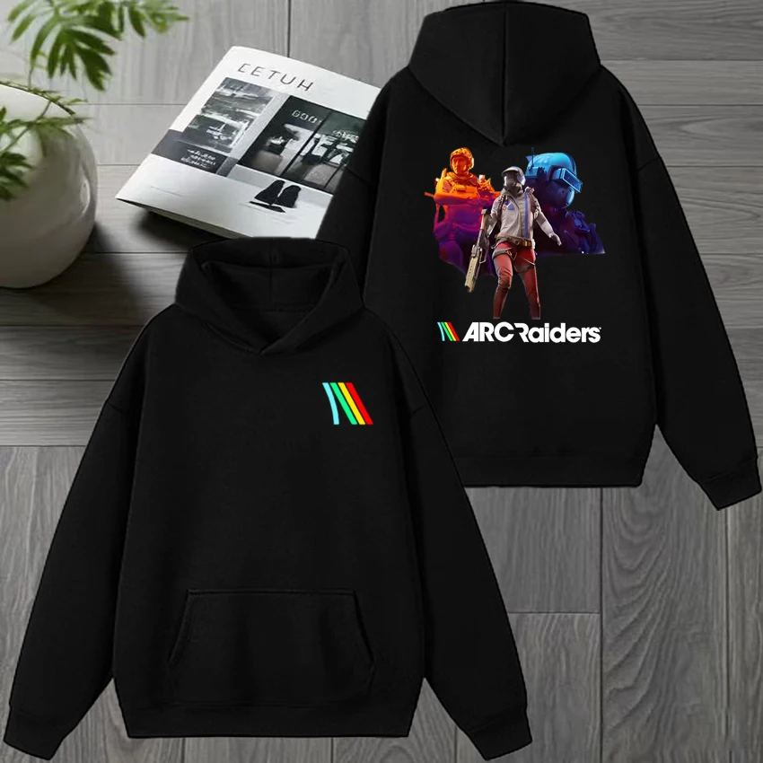 

2026 New ARC Raiders Shooting Game Double Sided Print Hoodie Men women harajuku Fleece pullover Unisex Casual Graphic Sweatshirt