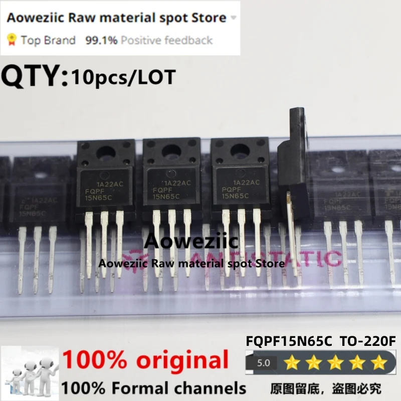 Aoweziic-FQPF15N60C 15N60C FQPF15N65C 15N65C TO-220F MOS FET 15A 600V 650V, China, alta calidad, nuevo