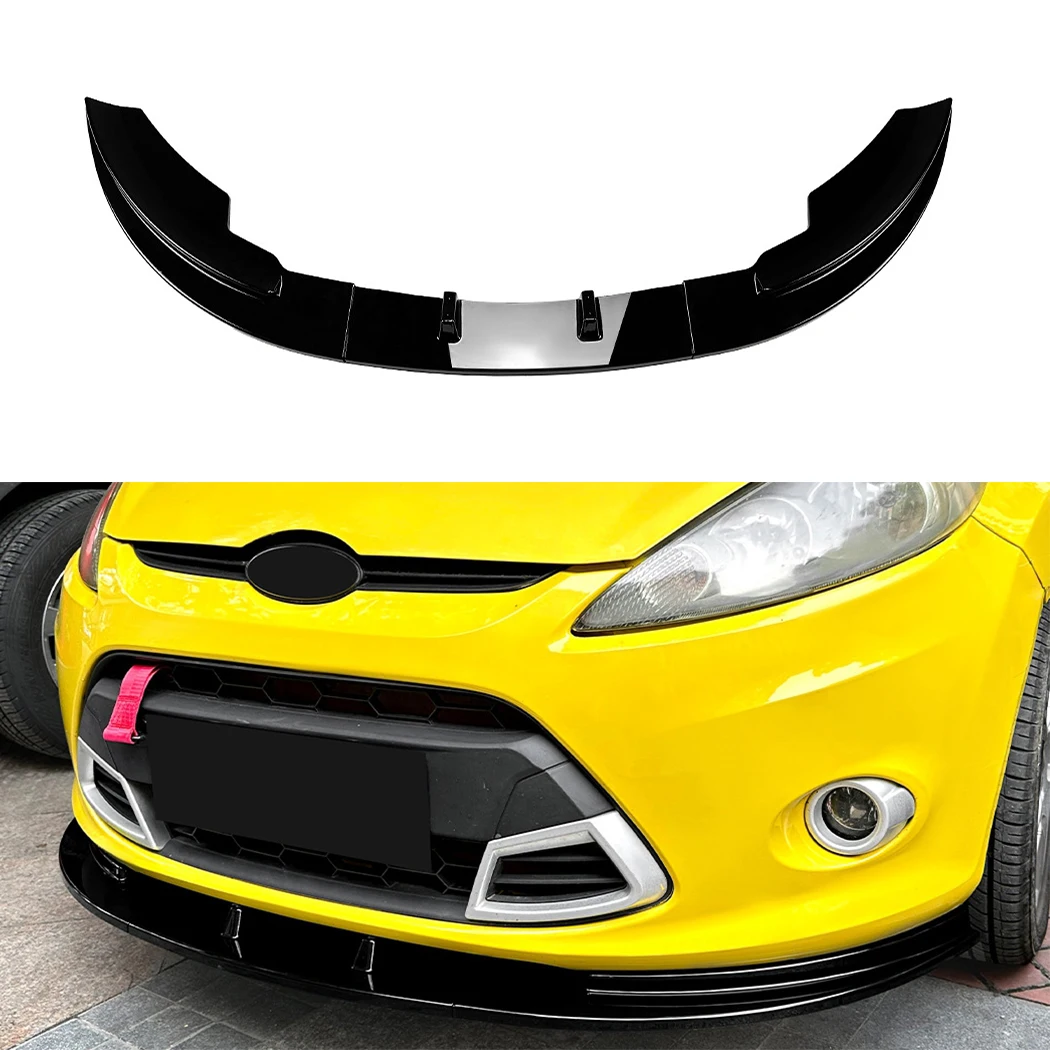 Front Bumper Lip Spoiler Splitter Diffuser For Ford Fiesta MK7 Standard Edition 2008-2012 ABS BodyKits Tuning