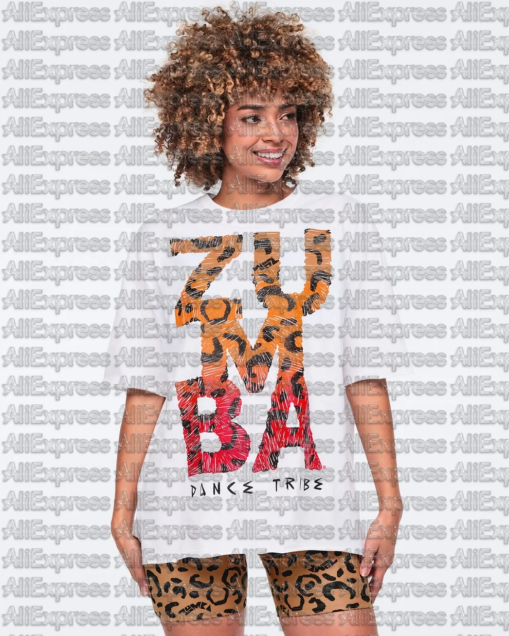 Trendiges Bestseller ZW Farb-Graffiti-Tanzoutfit T-Shirt mit Fitness-Vitalität-Aufdruck für Männer und Frauen Atmungsaktives Sport-Kurzarmshirt