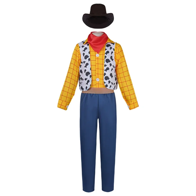 

New Anime Bo Peep Woody Cosplay Costume Toy Story Cosplay Cowboys Woody Suits Vest Hat Cape Halloween Party Cos Adult