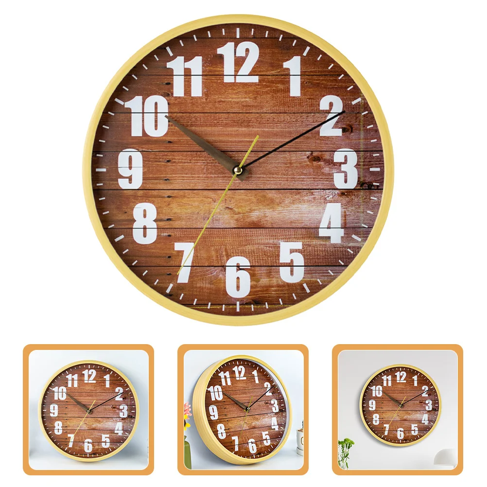 

Non-ticking Clock Wall for Bedroom Unique Mute Large Clocks Plastic Modern Living Round