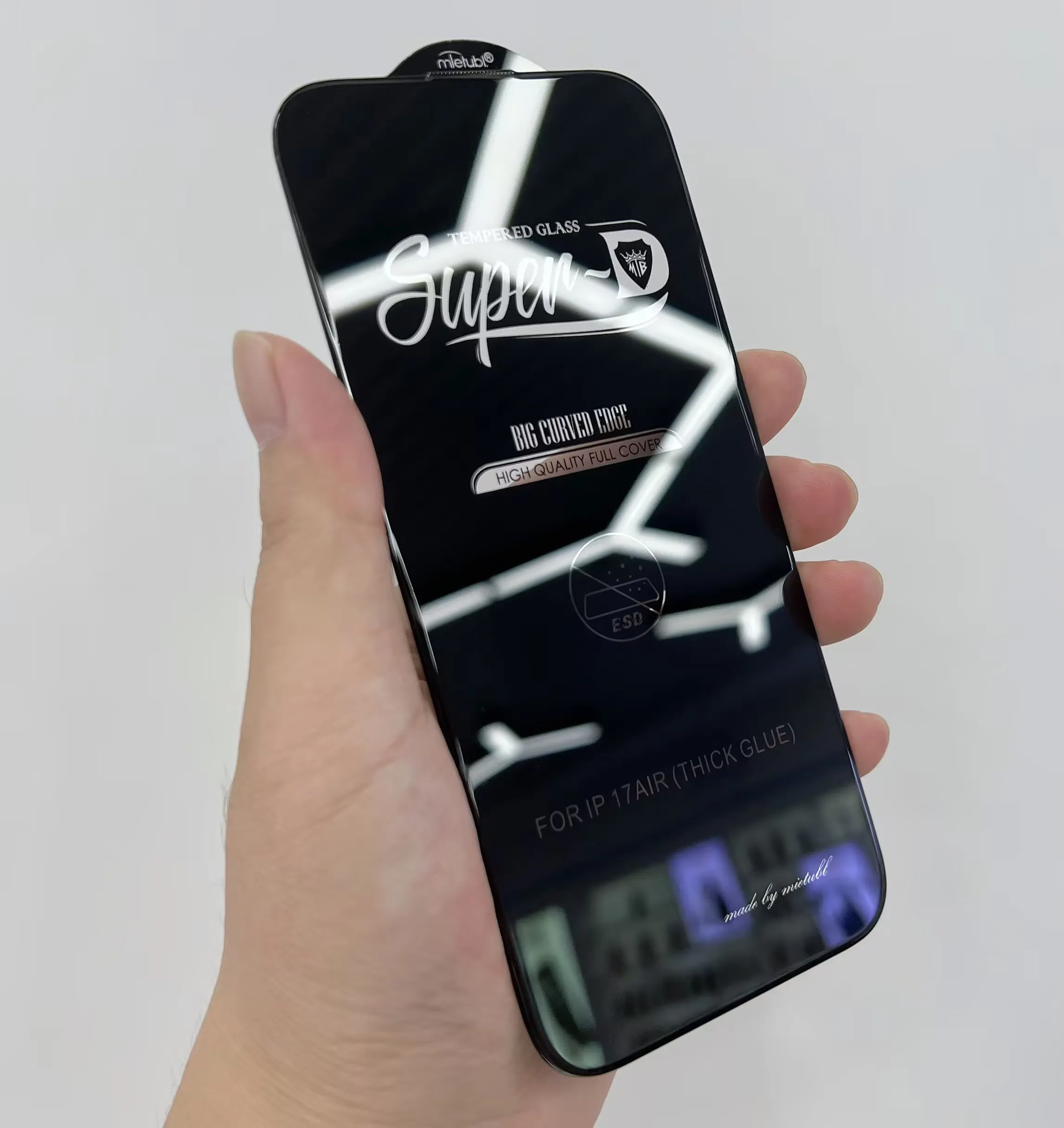 

3Pcs Mietubl Super D 3D Edge Anti-Static Tempered Glass for iPhone 17 Pro Max 17 Air 17Pro Screen Protector Protective Glass