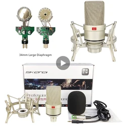 Studio Professional Microphone Condenser Mic For Computer Laptop PC Streaming Karaoke Singing Wired Mikrofon Microphn Mike Sound