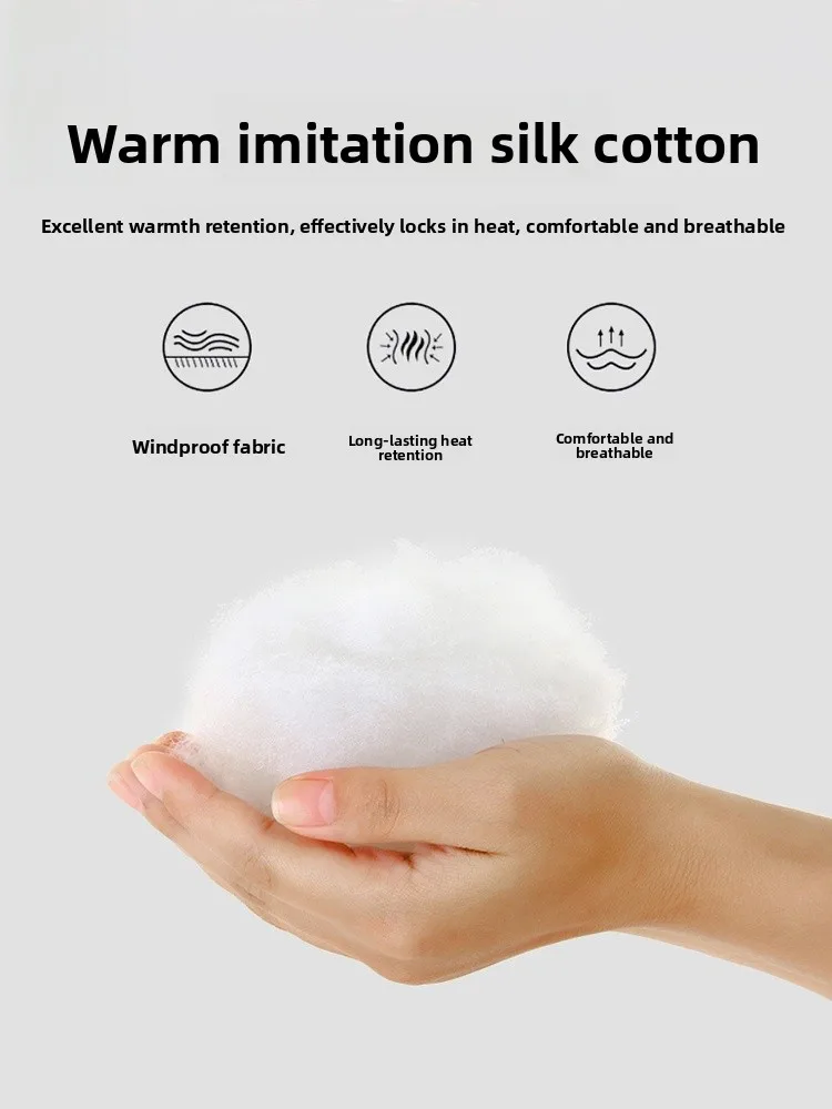 

Thiened Silk Cotton Men's Jaet Autumn Winter New Sle Busin Casual Cotton Clothing Warm Outerwear Stand Collar Coat