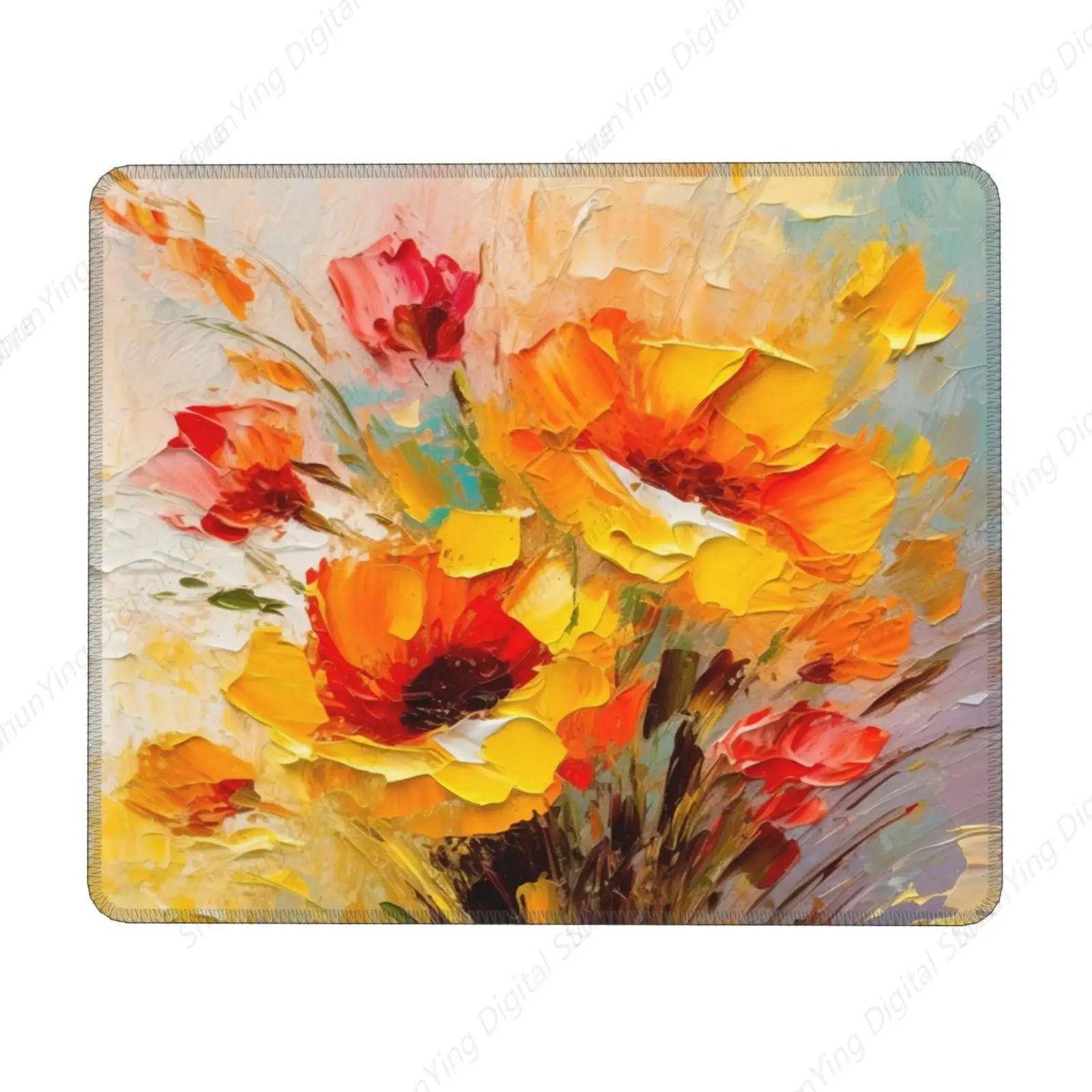 

Art Flower Mouse Pad Anti Slip Rubber Game Suitable For Office Mouse Pads On Computers And Laptops 18*22cm