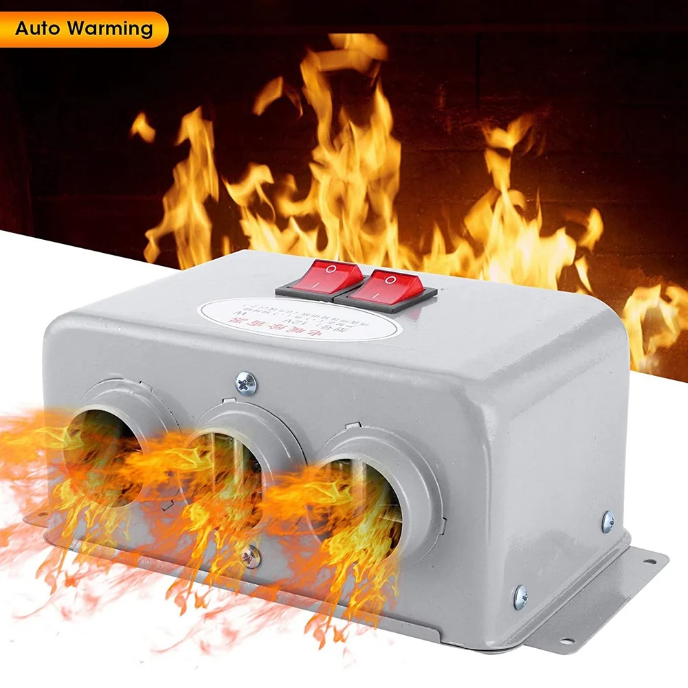 12V 800W Windshield Defroster 3 Hole Vehicle Electric Demister Low Noise Warmer Fast 2 in 1 Heating Cooling Dryer