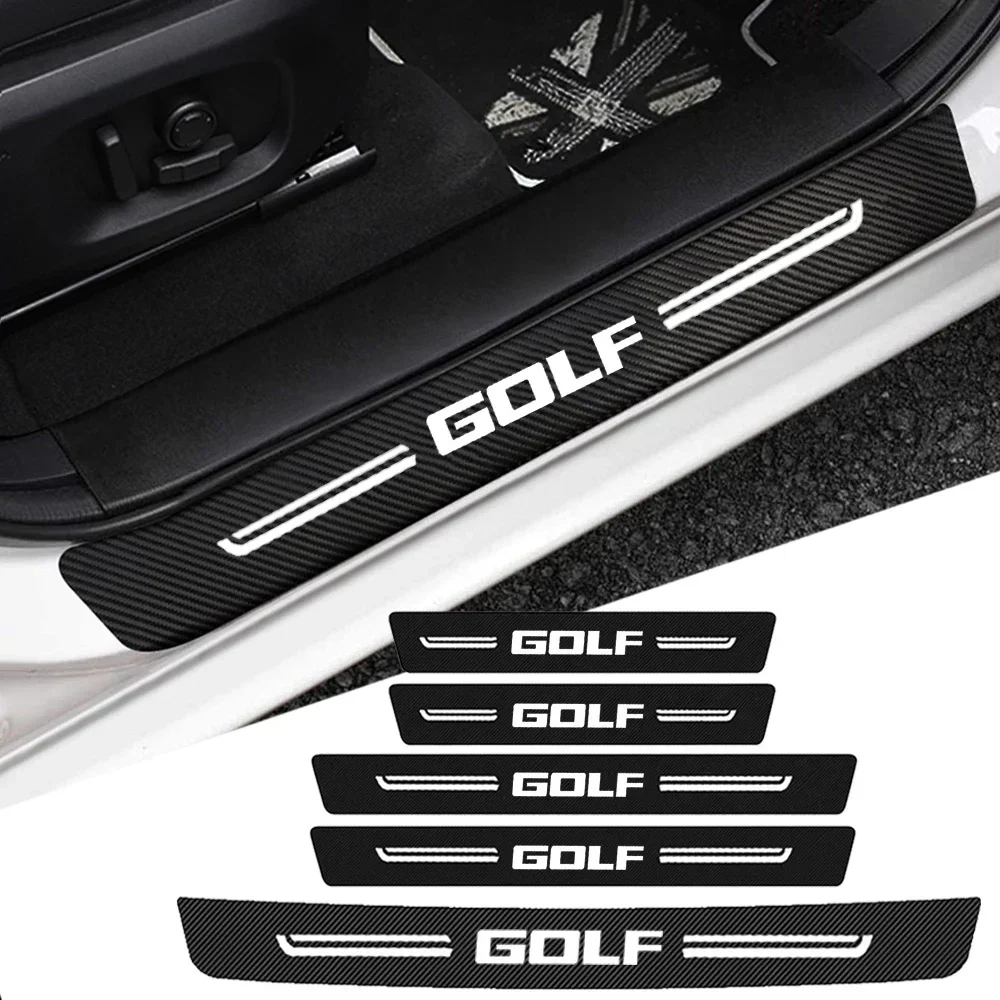 

Cup Holders Car Door Pedal Strips Protector Threshold Decals For Volkswagen VW GOLF 3 5 7 8 MK3 GTI Trunk Bumper Anti Scratch Gu