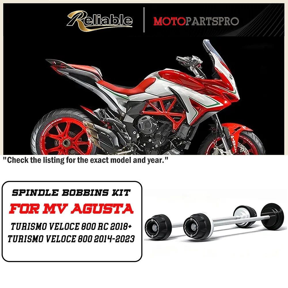 For MV Agusta Turismo Veloce 800 RC (2018+)/Turismo Veloce 800 (2014-2023) Motorcycle Front Rear Wheel Axle Fork Crash Slider