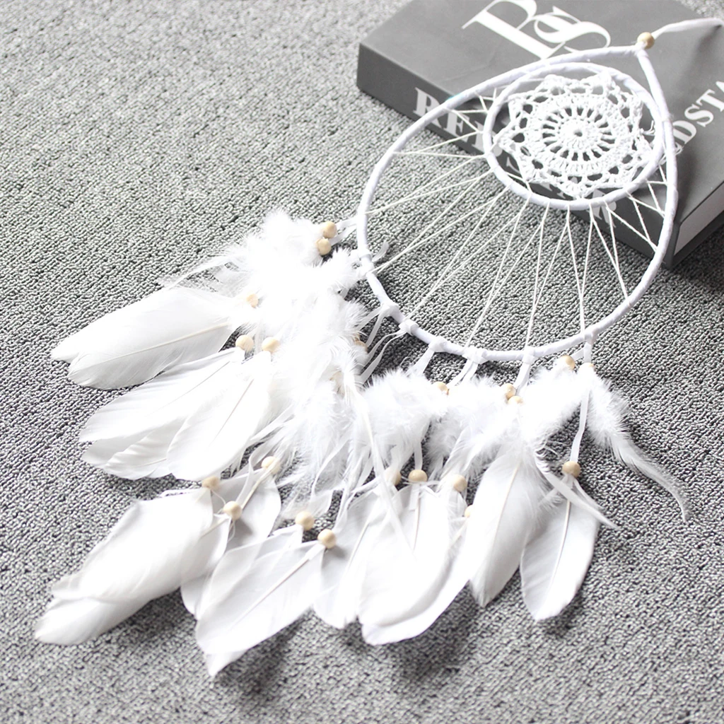 Fresh with Feathers Drop Shape Handmade Wall Hanging Ornaments