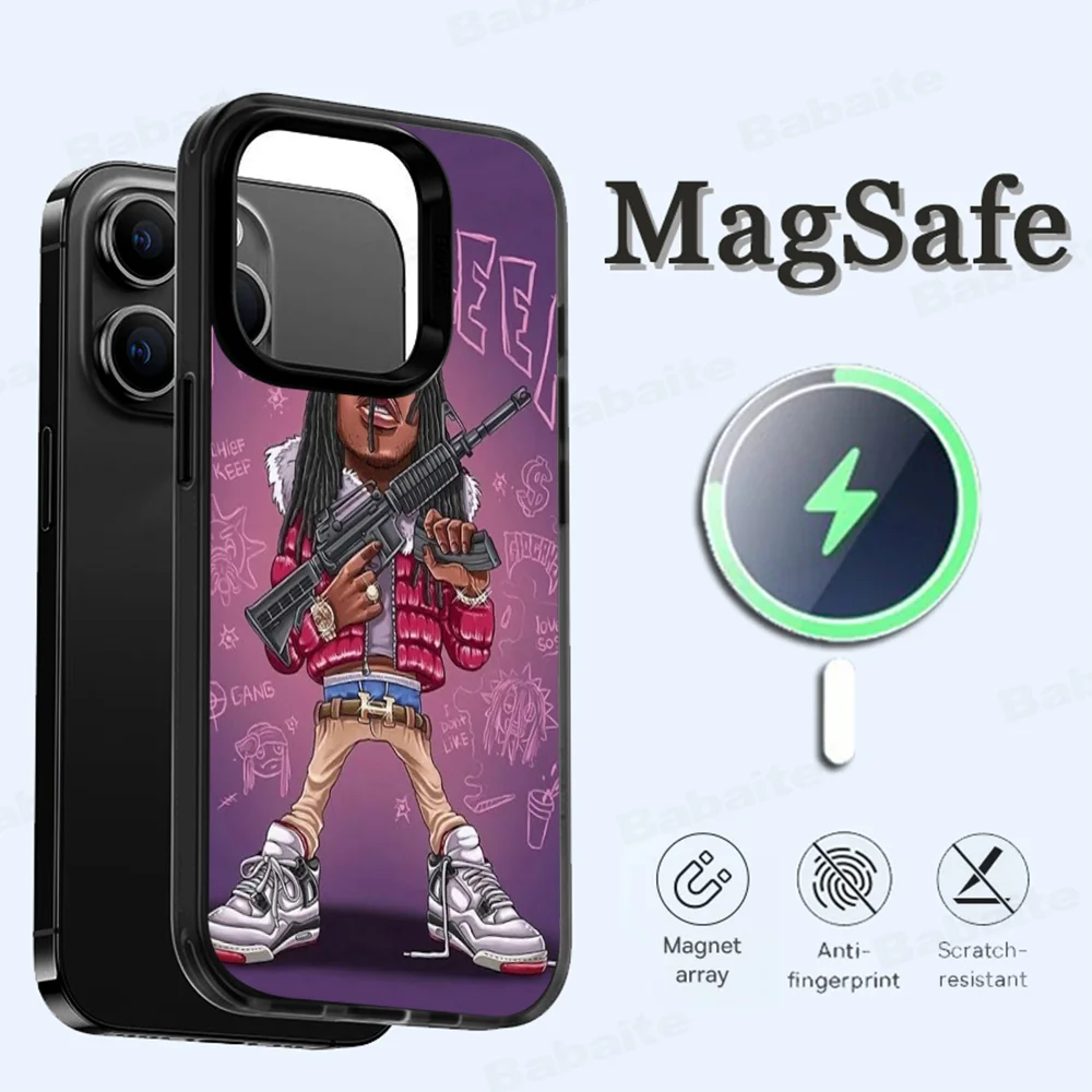 Chief Keef Rapper Magnetic Case For IPhone 16 14 13 12 11 15 Pro Max Plus For Magsafe Wireless Charge Cover