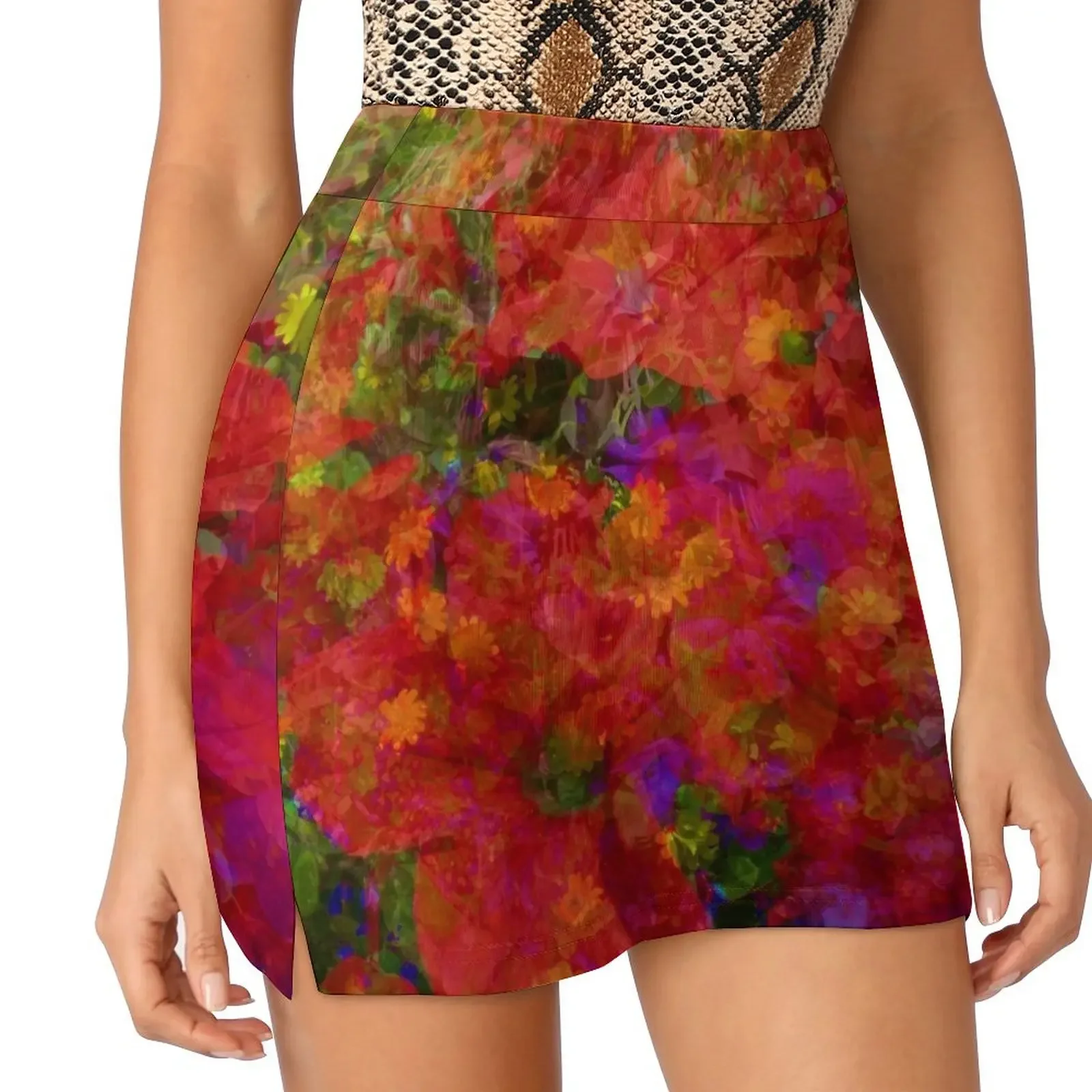 

Flower blend Mini Skirt dress korean style clothing korean women's clothes summer clothes