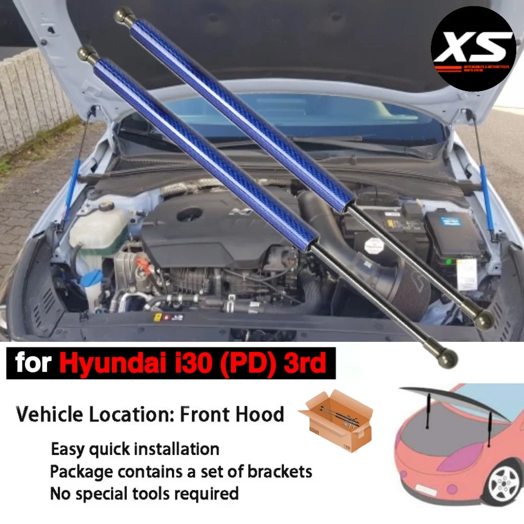 Modify Hood Struts For Hyundai i30 PD 2016-2024 For Hyundai Elantra GT Front Bonnet Lift Support Shock Dampers Cylinder Verins