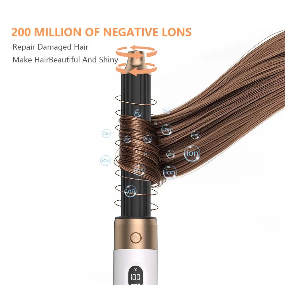 High Rated 10 in 1 One Step Volumizer Brush 1300W 110,000 RPM   Fast Drying Airstyler 10 in 1 Hair Dryer Brush