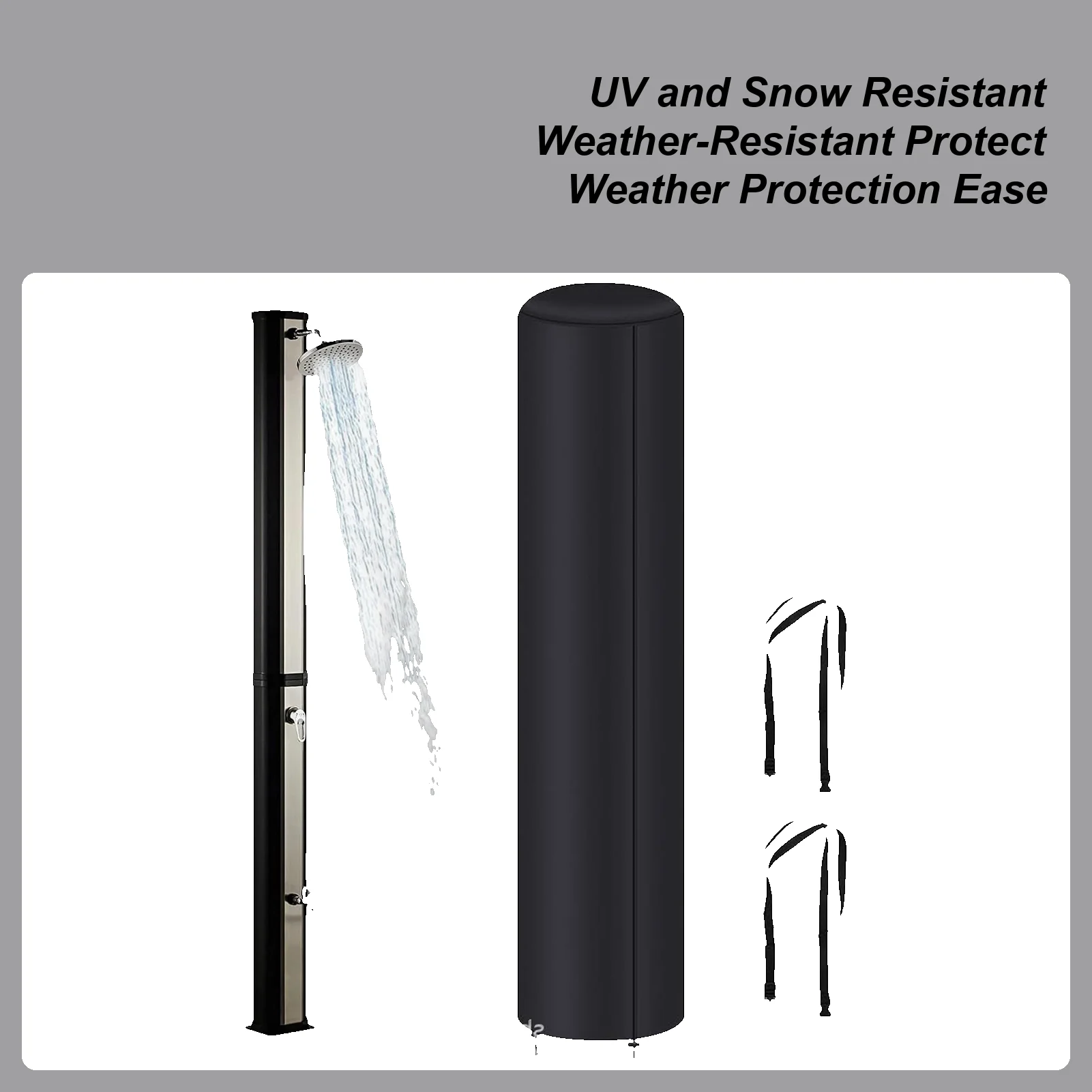 

Outdoor Solar Shower Cover Windproof Waterproof Outdoor Solar Shower Protective Cover For Adventure Yard Patio Backyard Hiking