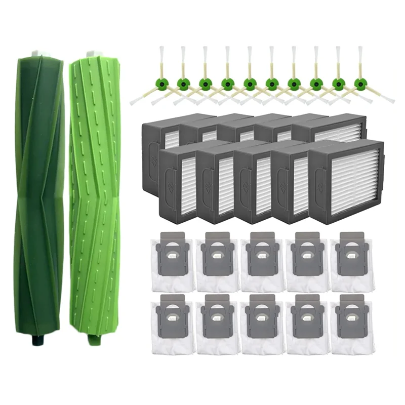 

ABWZ-Roller Side Brush Hepa Filter Dust Bag Robot Vacuum Cleaner Spare Parts Accessories For Irobot Romba J7+ / J7 / J9+