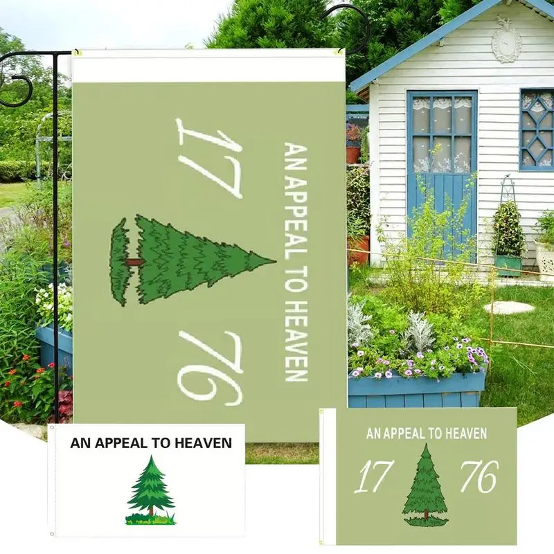 Pine Flag Garden Decor 3x5Ft Vibrant Pine Tree Farm Flag Decor All-Season Green Tree Flag Banner Indoor Outdoor Yard Ornament