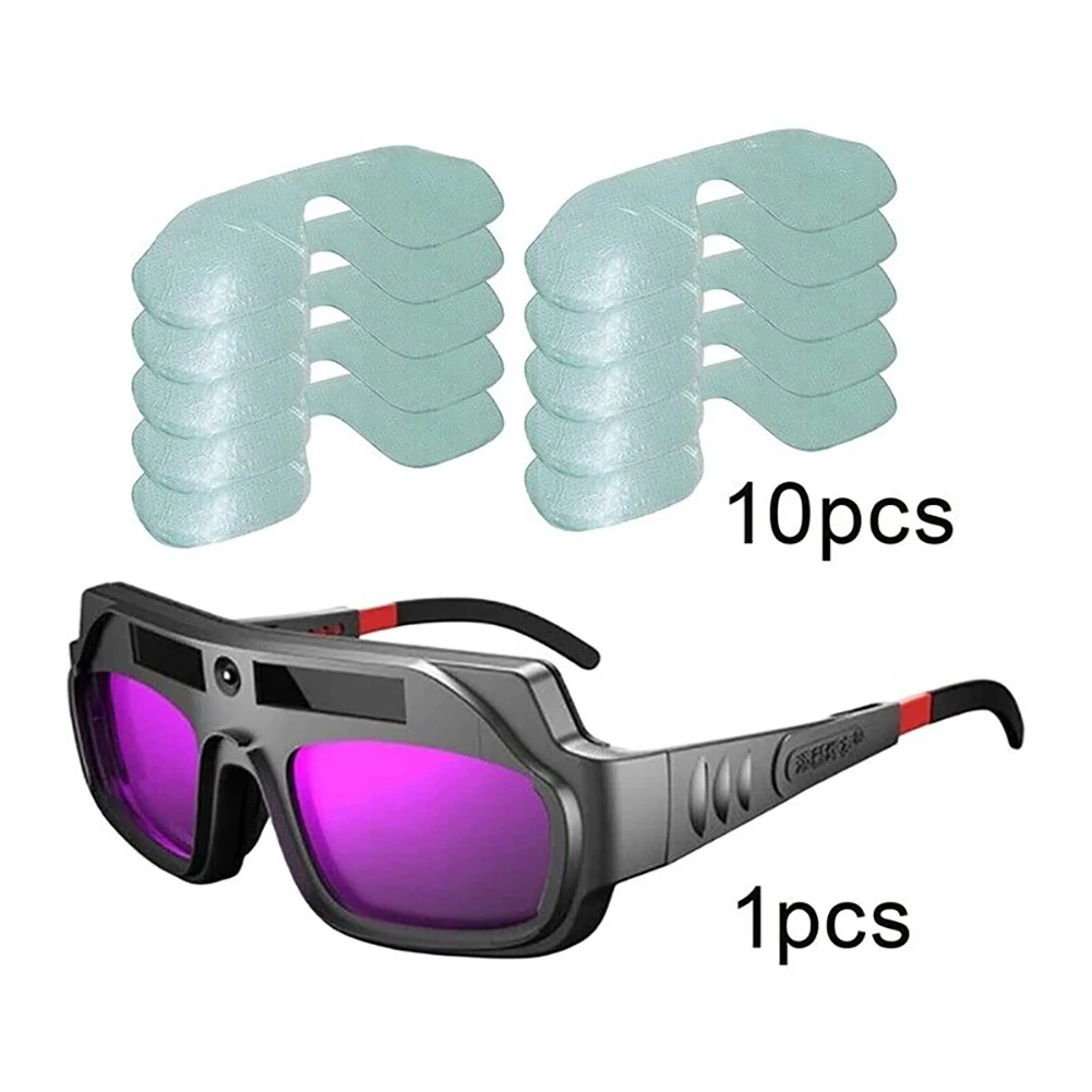 

1Set PP Auto Darkening Welding Gog Gles Anti-Scratch Welder Glasses For Plasma Cut Wip Welding Helmets Parts