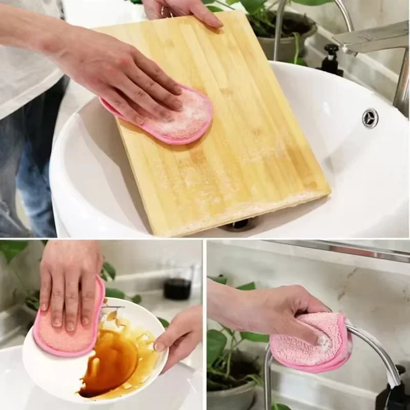 

1/3pcs Magic Sponge Double-sided Dishwashing Pan Pot Dish Wash Rust Stain Sponge Kitchen Products kitchen Utensil And Home