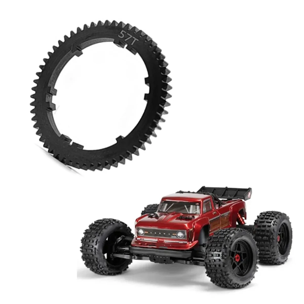57T HD Steel ARA311167 Center Spur Gear for ARRMA 1/8 Mojave 4S RC Car Upgrade Parts