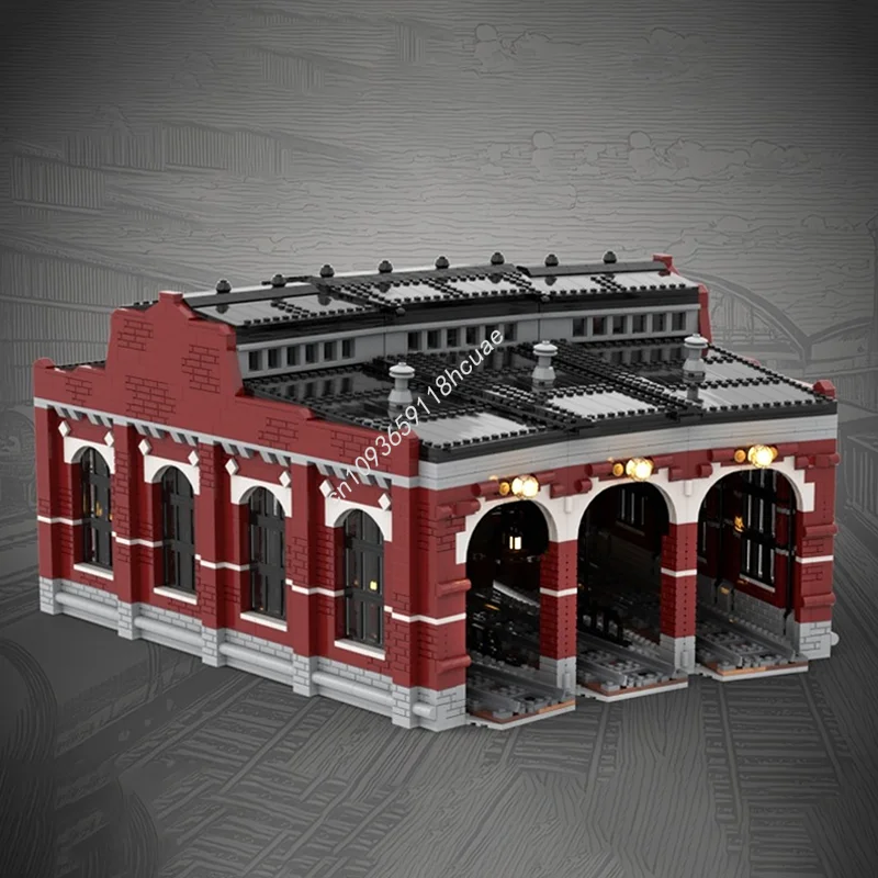 3927 Uds. MOC Roundhouse modelo bloques de construcción Modular niños ladrillo idea educativa juguetes montar regalos de navidad