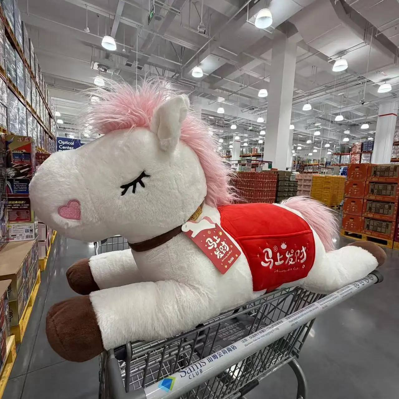 Brinquedo de Pelúcia Grande Rosa de Veludo - Edição Limitada de Ano Novo do Sam - Decoração Macia e Fofa para o Ano Novo