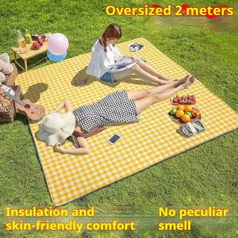 Faltbare und tragbare Picknickdecke, verdickte wasserdichte Stranddecke, leichtes Campingzelt, Graslandmatte für Partys, Reisen