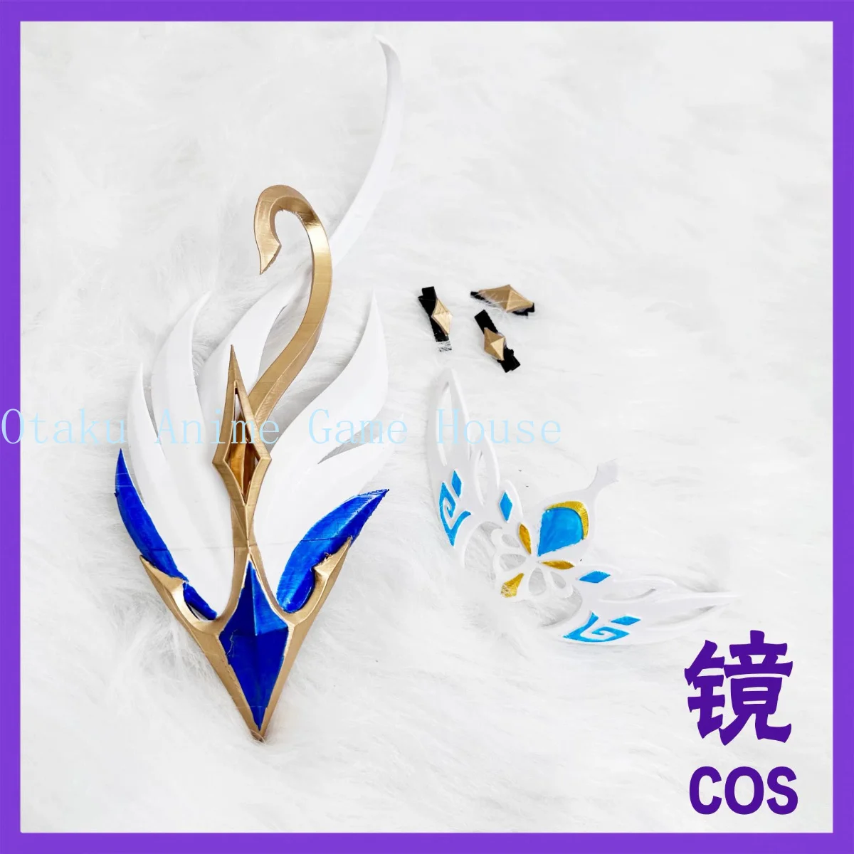 Genshin Impact Odette Cosplay Props Hair Clip Role Play Accessories Detachable Model Sword Hairpin Earring Ring Halloween Gift - view 2