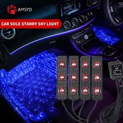 Car Interior RGB LED Strip Light Styling Decoration Atmosphere Lamps Accessories Foot Light Music