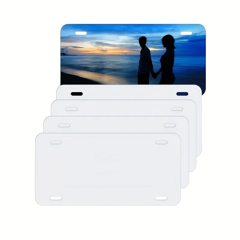 5Pcs 6x12 Inch 0.65MM Factory-direct Hot Sale Metal Blank Aluminum Car License Plates Heat Transfer Sublimation Phototable Blank