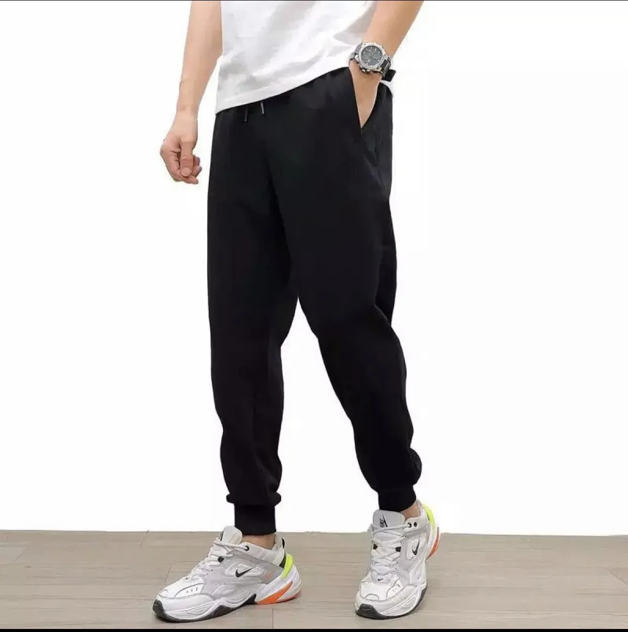 2024 Sports pants men's Korean casual cropped pants autumn and winter leggings, spring men's sanitary pants, summer