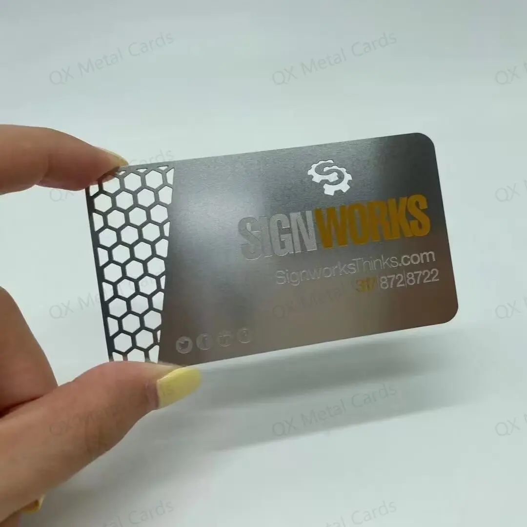 1.0MM Thick Matte Stainless Steel Metal Business Cards