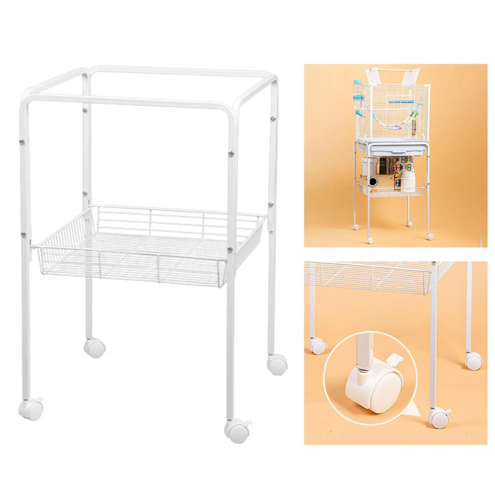 Parrot Perch Bird Cage Stand Elevated Artistic Cage Stand Bird Watching Equipment Birdcage Display Accessory Art Cage Storage