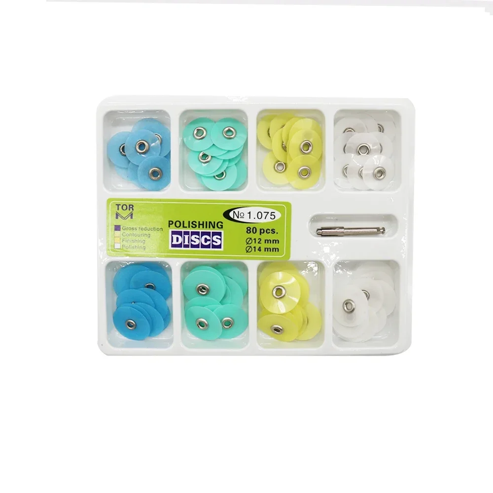 

80pcs/box 1.075 Dentals Polishings Discs Gross Reductions Contourings Mandrels Stripes Set Dentals Materials Teeth Whitenings