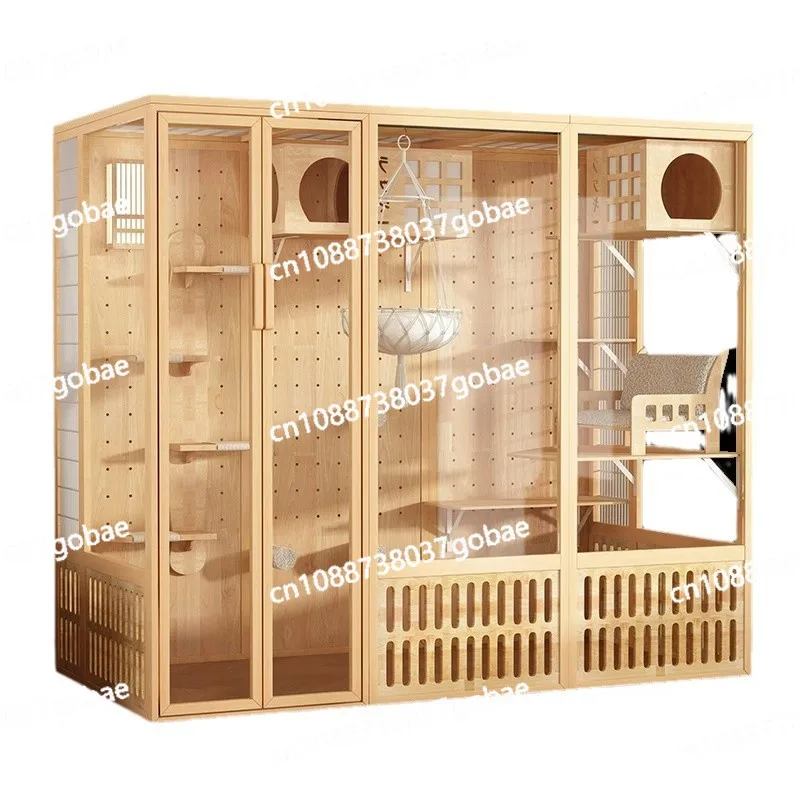 

Cat villa, household indoor integrated large free space cat cabinet