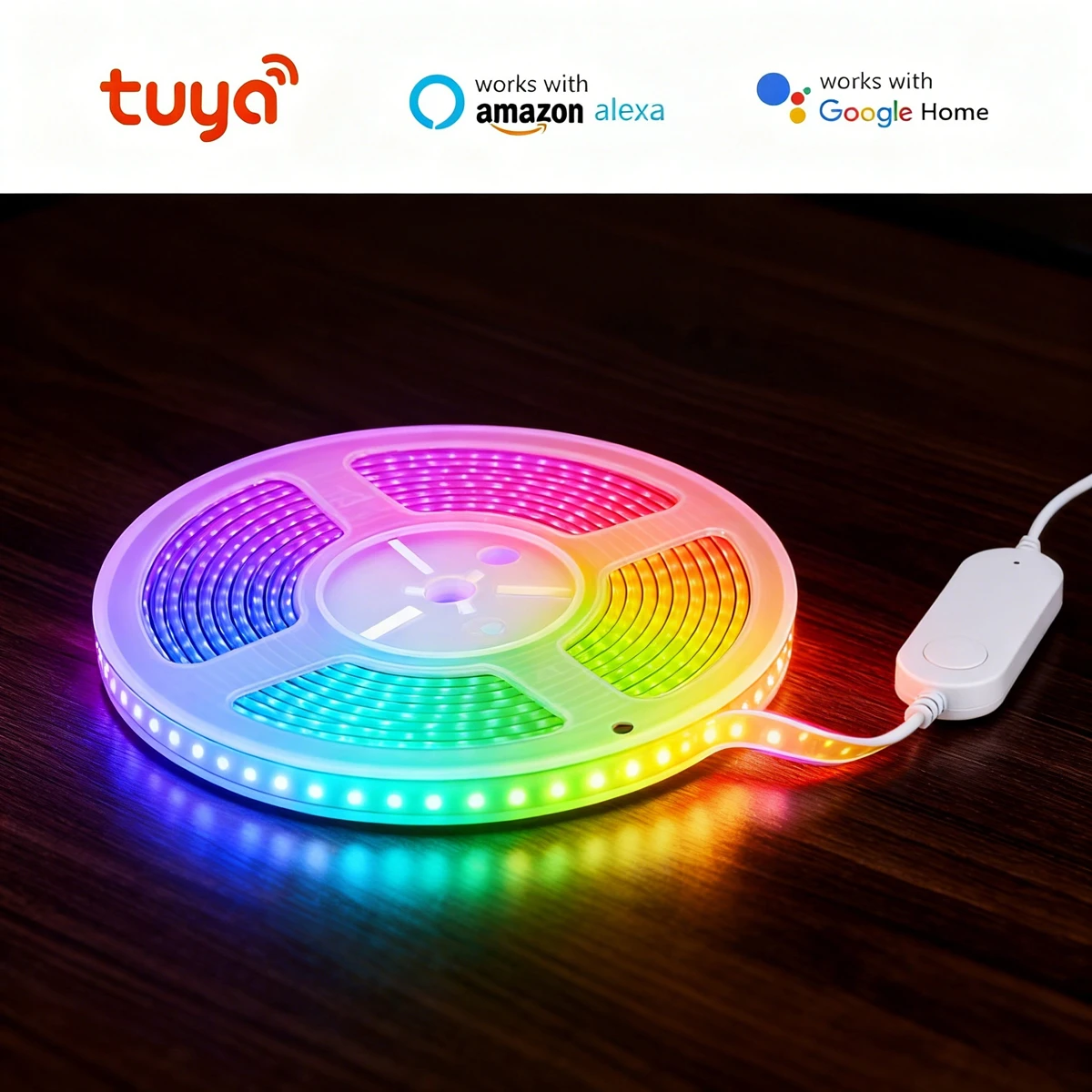 ไฟแถบ LED อัจฉริยะ Bluetooth/Wifi RGB 5V ความหนาแน่นสูง 576 หลอด/เมตร ปรับความสว่างได้ แบบ COB สำหรับตกแต่งผนังห้องเล่นเกม สร้างบรรยากาศ