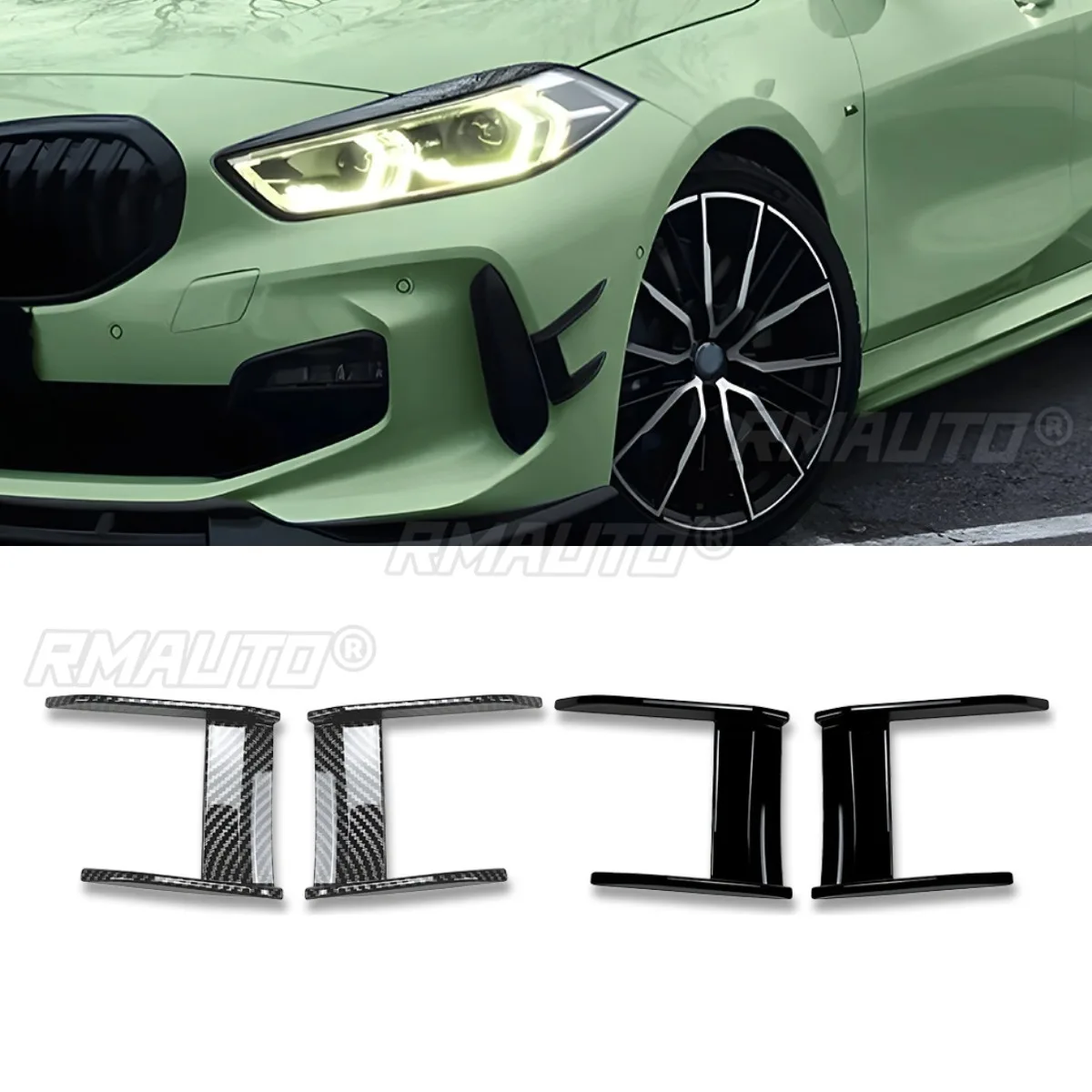 

Car Front Bumper Spoiler Side Splitter Wind Knife Body Kit For BMW 1 Series F40 2019-2023 Modification Part