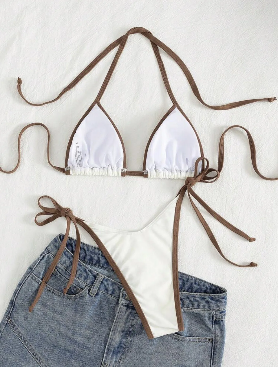 مثير سلسلة مايكرو البسيطة المرقعة البيكينيات مجموعات قطعتين ملابس السباحة ثونغ ملابس السباحة Biquini conjunto دي بيكيني Tankini بحر