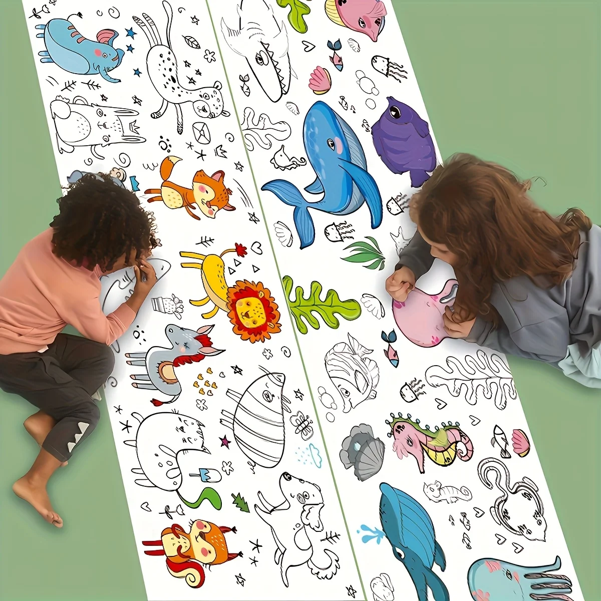 Creative Doodle Painting Roll 3m Expanded Doodle Paper Student DIY Doodle Paper Roll Drawing Practice Suit for Creative Handwork