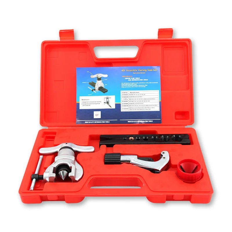 Precision Eccentric Flaring Tool Kit 7-Hole Single Clamp Plate CT-808A-L 4-Piece Set Rolling Flare