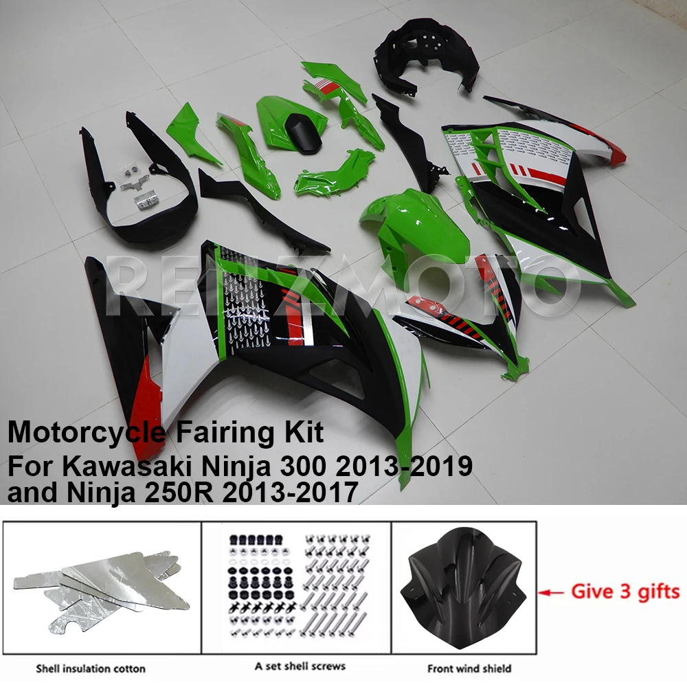 

K0313-102 Motorcycle Fairing Set Body Kit Plastic For Kawasaki Ninja 300 2013-2019 and Ninja Accessories ABS Injection Bodywork