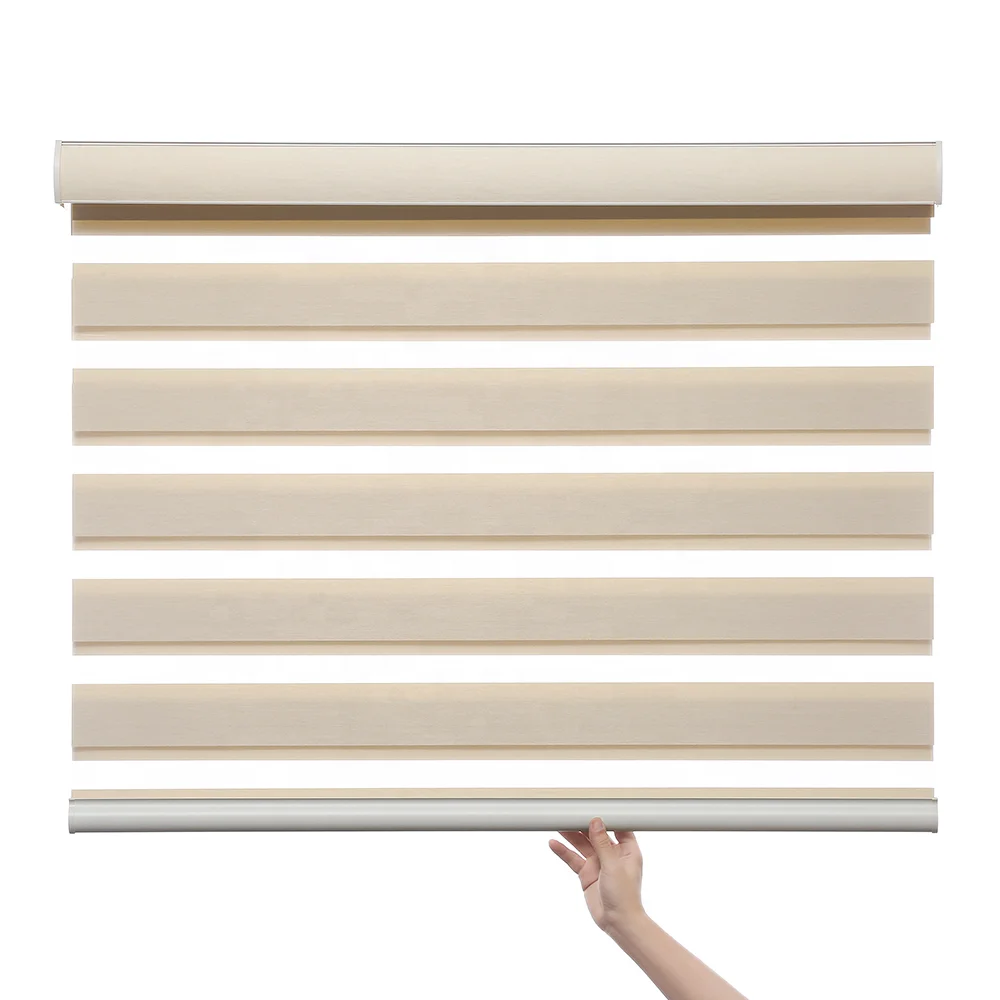 Customized Semi-Shading Cordless Zebr*a Shade Curtains Manual Zebr*a Blinds for Window Light Electric Plain for Living Room