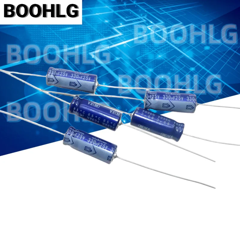 5pcs Aluminum Electrolytic Capacitor 25V 330UF 8X20 VX Axial 330UF
