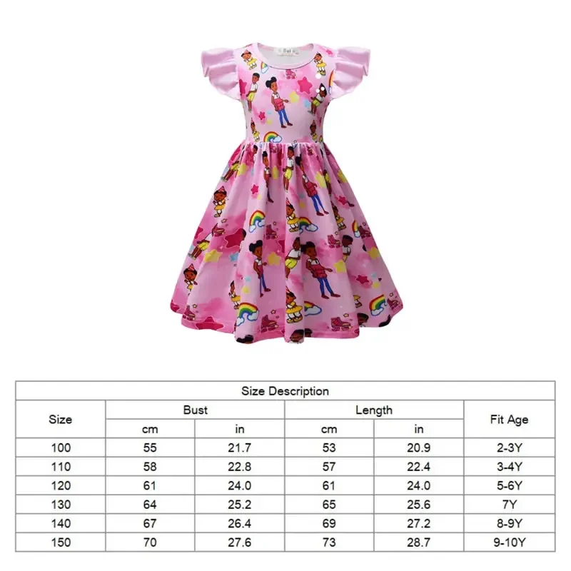 Zomer Gracie's Hoekjurk Voor Baby Meisje Kostuum Zomer Kid Up Cartoon Print Japon Kinderen Tuniek Kleding E