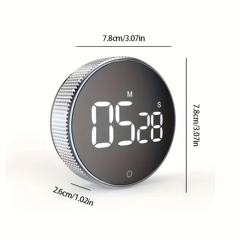1 Piece, Rotating Timer, Kitchen Countdown Timer, with 3 Adjustable Modes, Suitable for Cooking, Studying, and Exercising Silent Operation. Requires the Use of Batteries (Not Included)