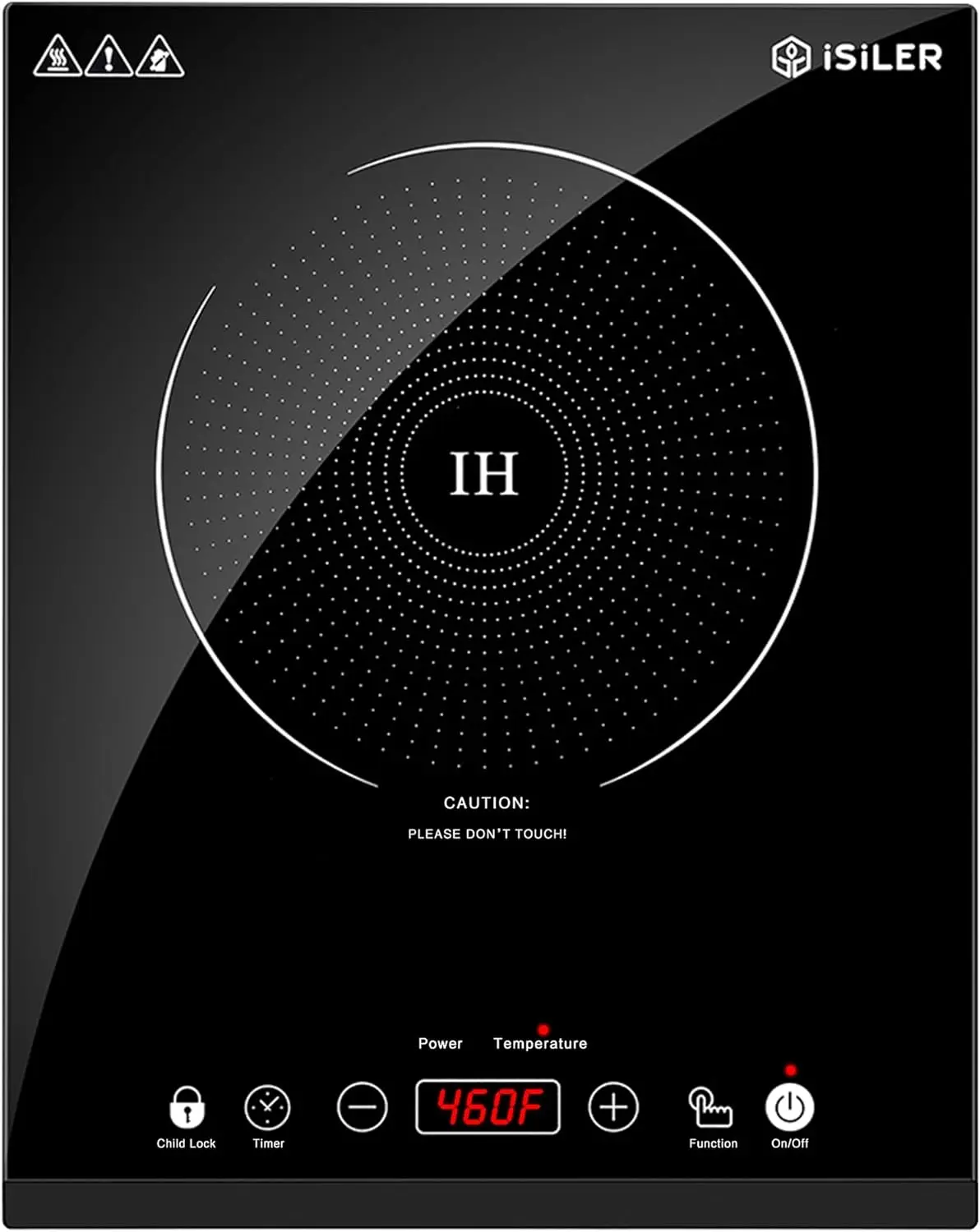 

Portable Induction Cooktop,1800W Sensor Touch Electric Induction Cooker Hot Plate with Kids Safety Lock, 6.7" Heating Co